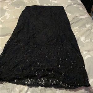 Faded Glory Black Lace Skirt